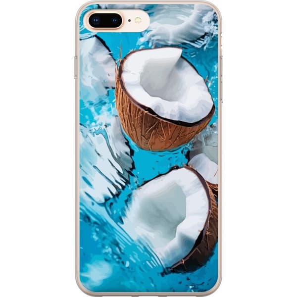 Kompatibel Mobilcover til Apple iPhone 8 Plus Kokosnødder Pool Sommer Hav Strand