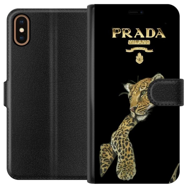 Apple iPhone X Lommeboketui Prada Leopard