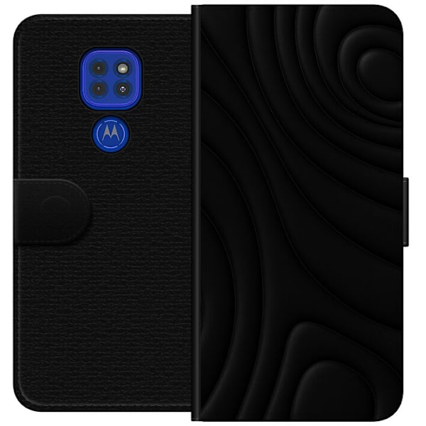 Motorola Moto G9 Play Tegnebogsetui Sorte Bølger