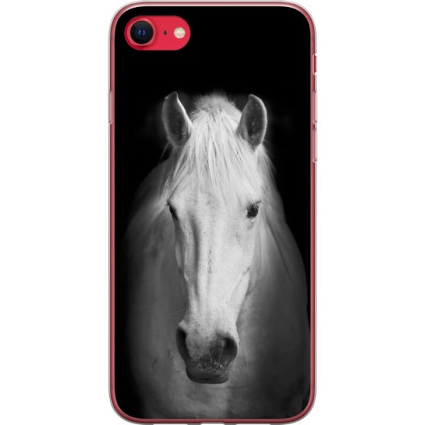 Apple iPhone 8 Cover / Mobilcover - Hvid Hest