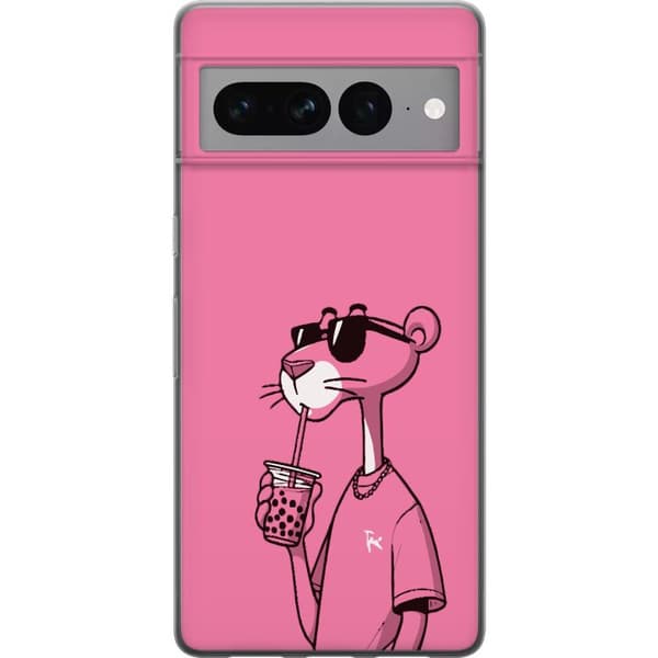 Kompatibelt Mobildeksel til Google Pixel 7 Pro Pink Panter Drink