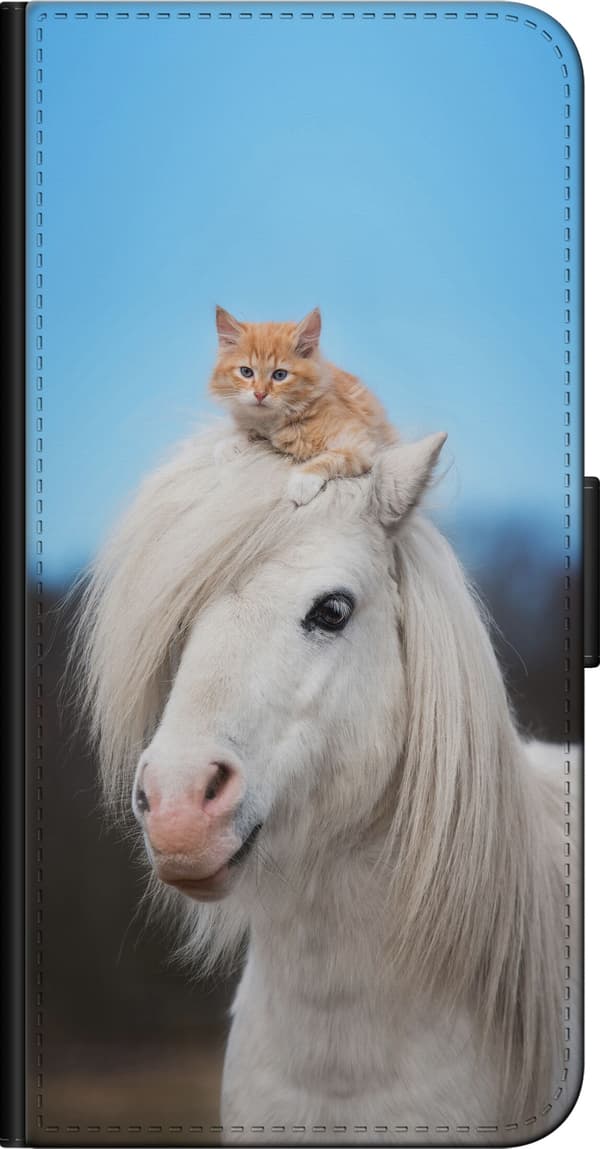 Kompatibelt Lommeboketui til OnePlus 9 Pro Katt og Hest