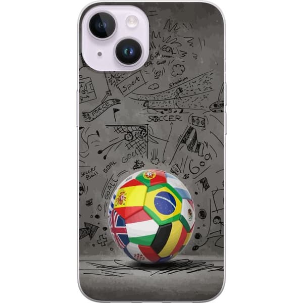 Kompatibelt Mobildeksel til Apple iPhone 14 Fotboll Världen