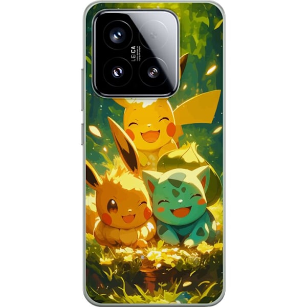 Xiaomi 15 Gjennomsiktig deksel Pixelmonster spillstil - farger