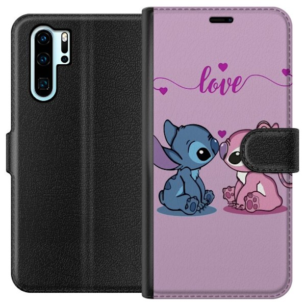 Huawei P30 Pro Tegnebogsetui Lilo & Stitch – Angel Edition