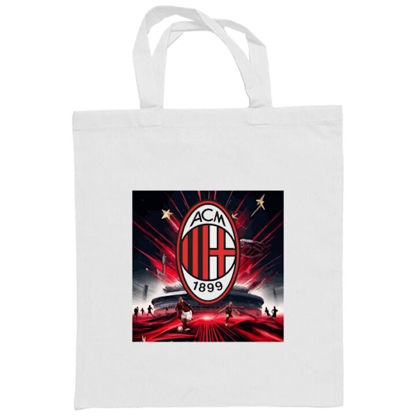 Mulepose | Holdbar Indkøbstaske i Stof AC Milan Hvid one size