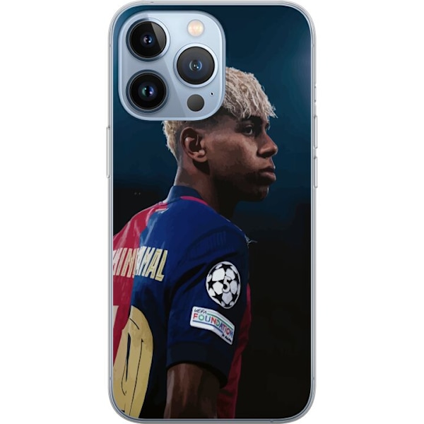 Apple iPhone 13 Pro Läpinäkyvä kuori Lamine Yamal - Barcelonan ihmelapsi fokuksessa