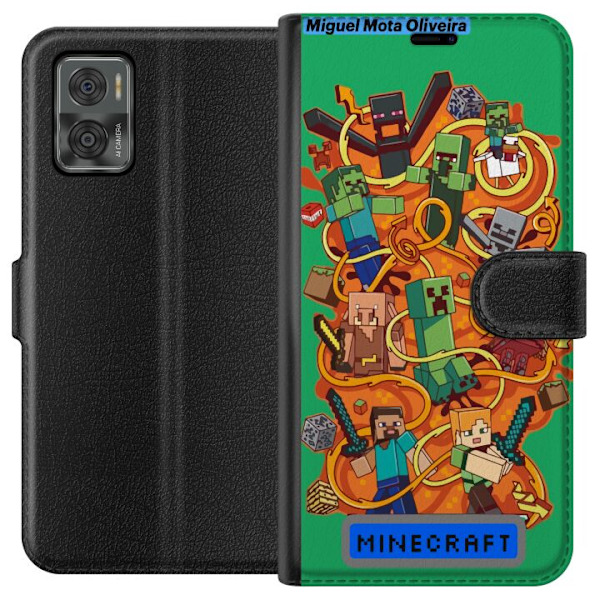 Motorola Moto E22i Tegnebogsetui Minecraft