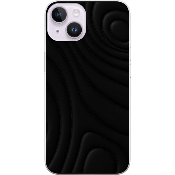 Apple iPhone 14 Genomskinligt Skal Black Waves