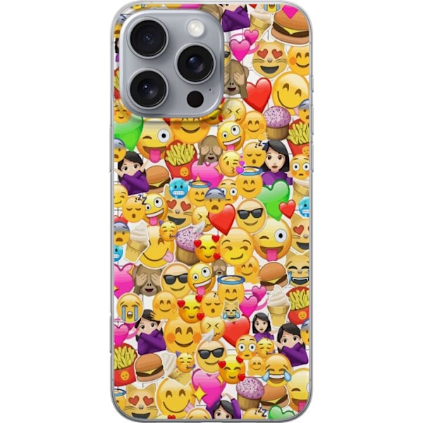 Apple iPhone 16 Pro Max Läpinäkyvä kuori Emoji