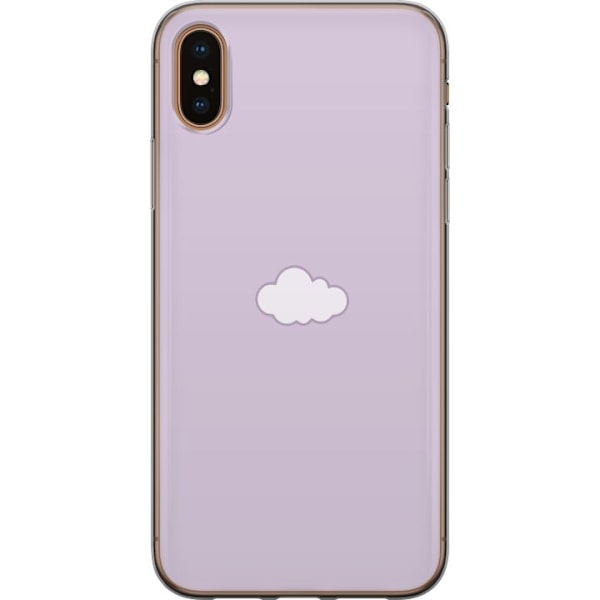 Apple iPhone XS Max Läpinäkyvä kuori Lila Pilvi - minimalis