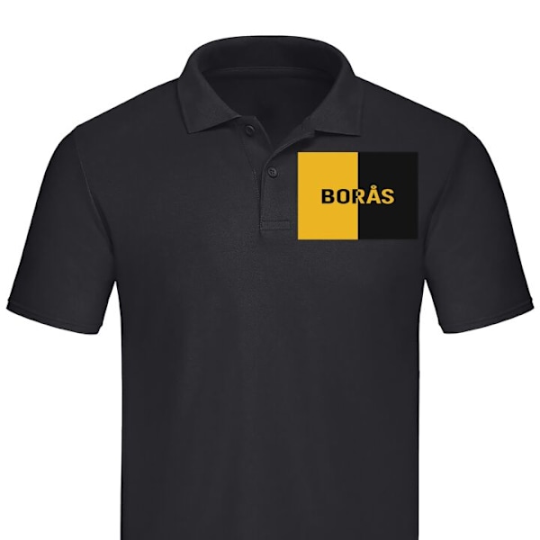 Poloshirt til Voksen | Elegant Poloshirt Borås – fodbold Sort XX-Large