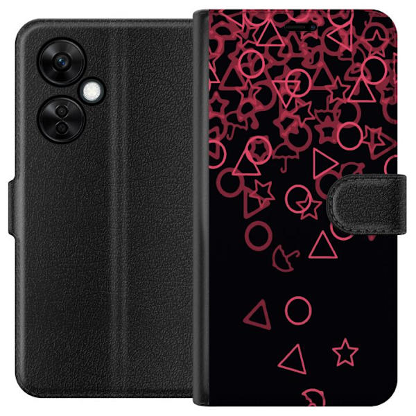 OnePlus Nord CE3 Tegnebogsetui Squid Game Ikoner Serie Design Populært TV Spil Ikoner Grafisk Motiv Asiatisk Trend Dramaserie