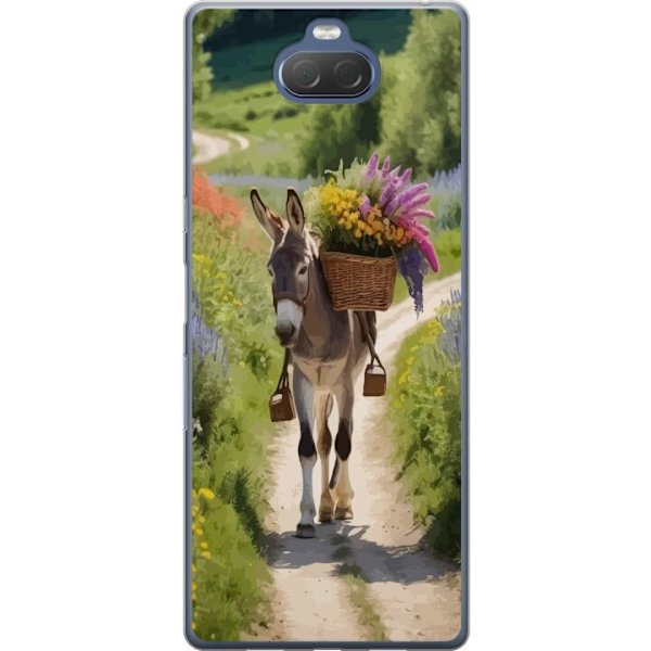 Sony Xperia 10 Plus Läpinäkyvä kuori Aasi Eläinaihe Rauhallinen Suunnittelu Luontoaihe Suosittu Koristelu Huumori Graafinen Eläinteema Eksoottine