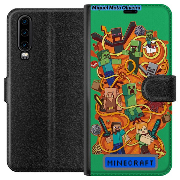 Huawei P30 Plånboksfodral Minecraft