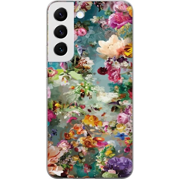 Samsung Galaxy S22 5G Gennemsigtig cover Blomster