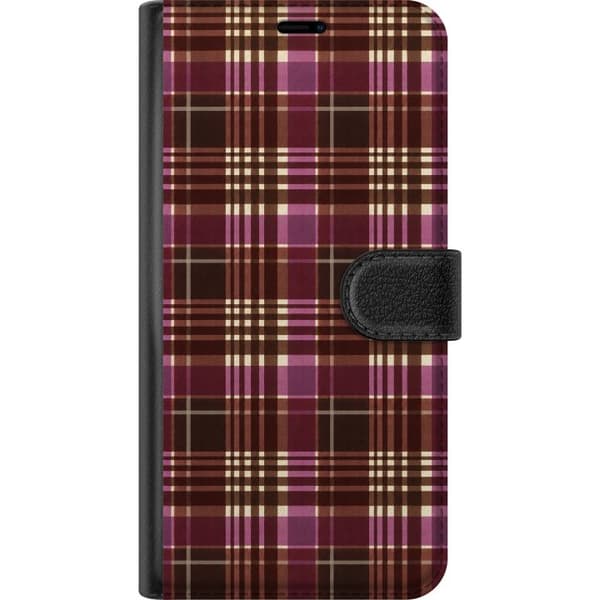 Kompatibelt Lommeboketui til Xiaomi Redmi Note 11 Pro 5G Vinrød tartan rød