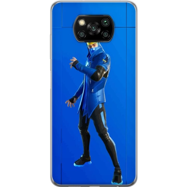 Xiaomi Poco X3 NFC Genomskinligt Skal Fortnite - Ninja Blue