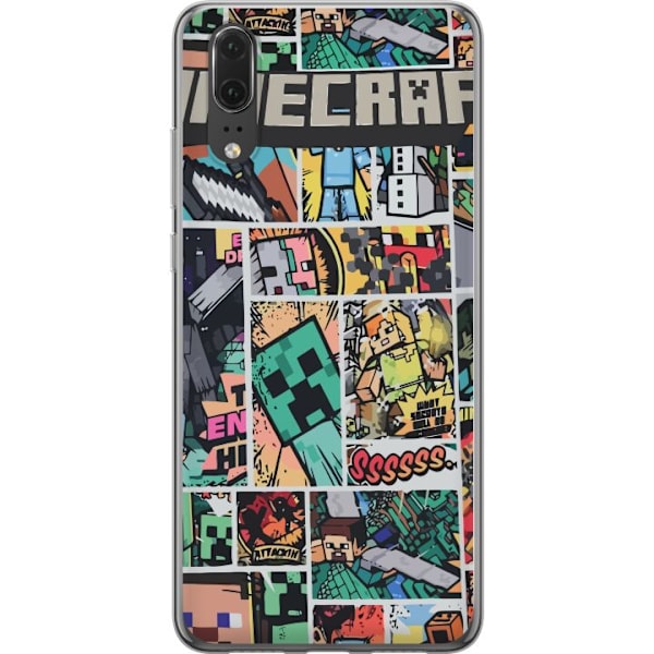 Huawei P20 Läpinäkyvä kuori Minecraft Taide