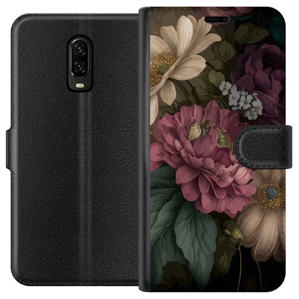 OnePlus 6T Lompakkokotelo Kukat