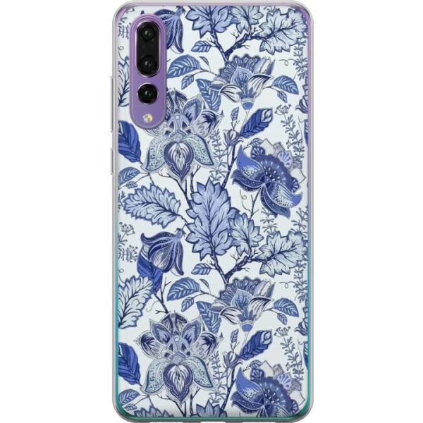 Huawei P20 Pro Gennemsigtig cover Blomster Blå...