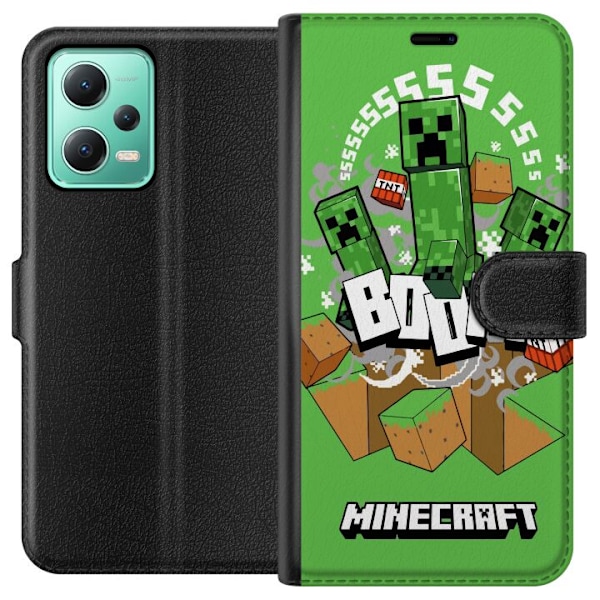 Xiaomi Redmi Note 12 Plånboksfodral Minecraft Boom