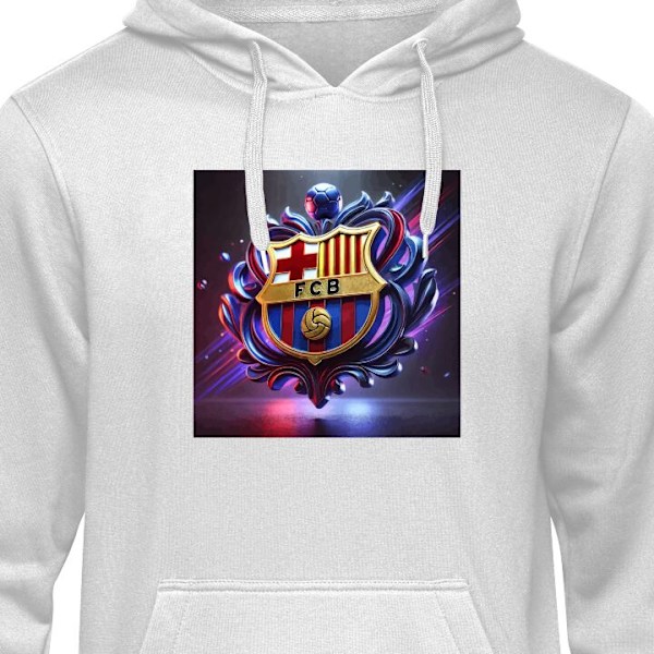 Hoodie til Voksen | Behagelig Hættetrøje FCB grå L