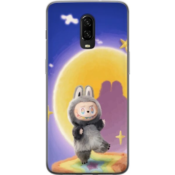 OnePlus 6T Läpinäkyvä kuori Labubu Neon Pop - Neonväri pop