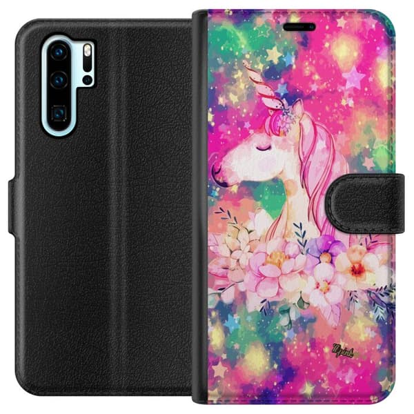 Kompatibelt Lommeboketui til Huawei P30 Pro Enhörning