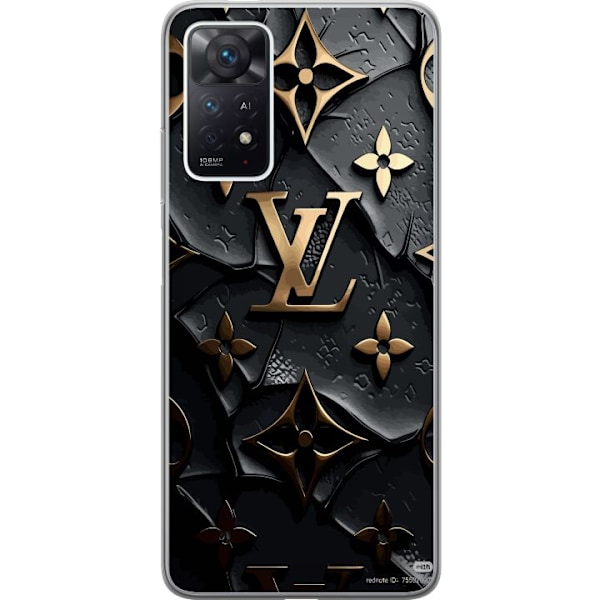 Xiaomi Redmi Note 11 Pro Genomskinligt Skal Louis Vuitton Dark Mode Design Svart Lyx Stil Fashion Populärt Grafiskt Mönster Modeikon Lyxmärke