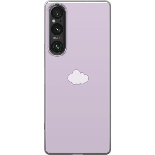 Sony Xperia 1 V Läpinäkyvä kuori Lila Pilvi - minimalistine