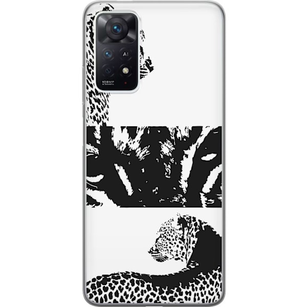 Xiaomi Redmi Note 11 Pro Genomskinligt Skal Leopard Faces –