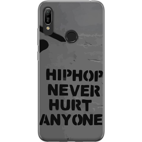 Huawei Y6 (2019) Läpinäkyvä kuori Hip Hop Ei Koskaan Satuta Ketään Lainaus Streetwear Musiikki Elämäntapa Graafinen Teksti Motiivi Suosittu Kul