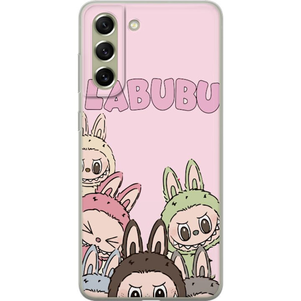 Samsung Galaxy S21 FE 5G Gennemsigtig cover Labubu Pop Mart Karakterer Figurer Samlerobjekt Populær Figursærie Design Pop Mart Leksakskunst Motiv