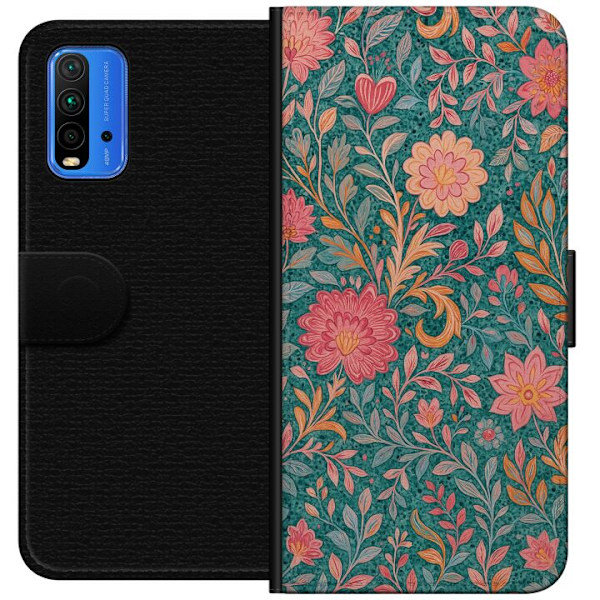Xiaomi Redmi Note 9 4G Lommeboketui Floral Dream