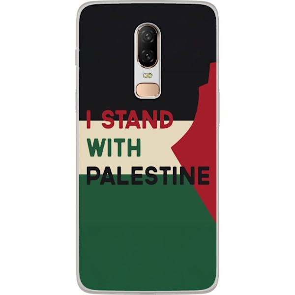 OnePlus 6 Genomskinligt Skal Stand with Palestine – solidaritetsdesign med starkt budskap