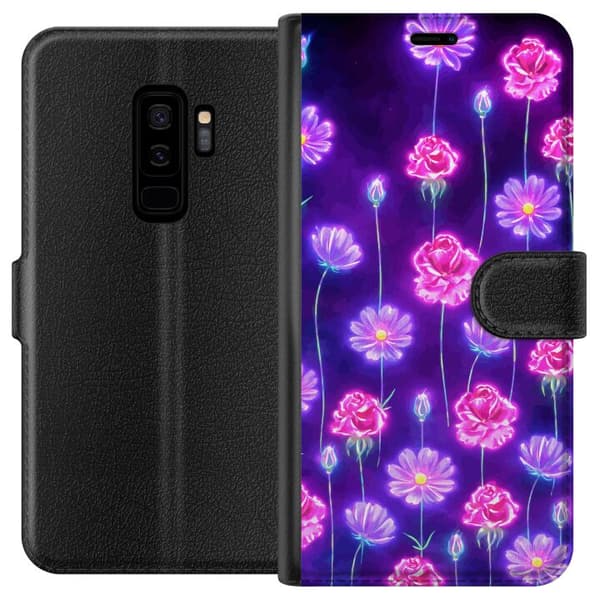 Kompatibelt Lommeboketui til Samsung Galaxy S9+ Blomstring Dagdrøm Elektriske kronblader