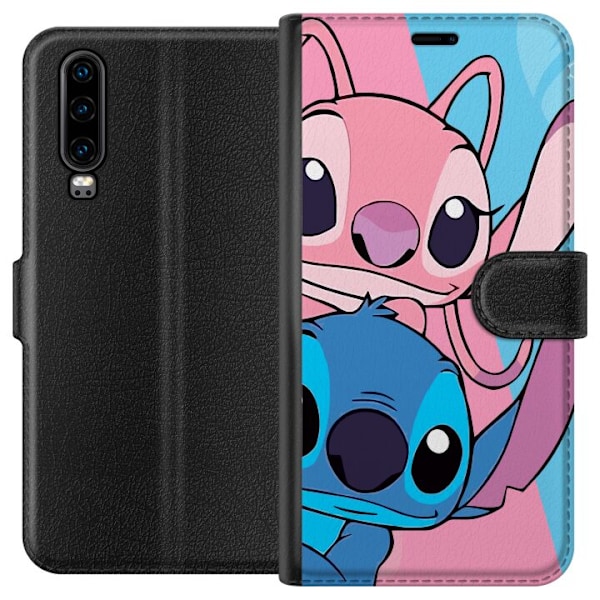 Huawei P30 Plånboksfodral Stitch & Angel