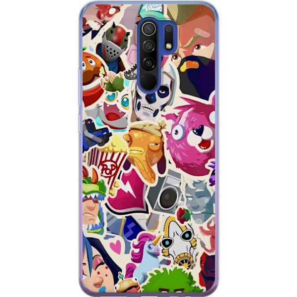 Xiaomi Redmi 9 Gennemsigtig cover Fortnite