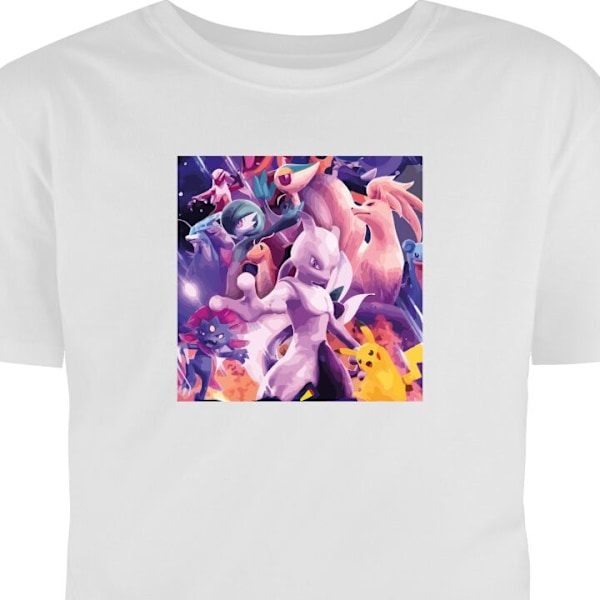 T-shirt för Vuxen | Klassisk Vuxen-T-shirt Pokemon vit XXL