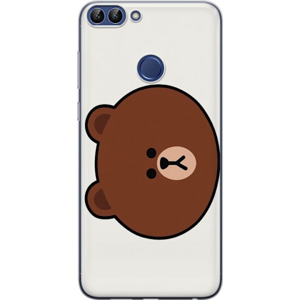 Huawei P smart Gennemsigtig cover line friends brown