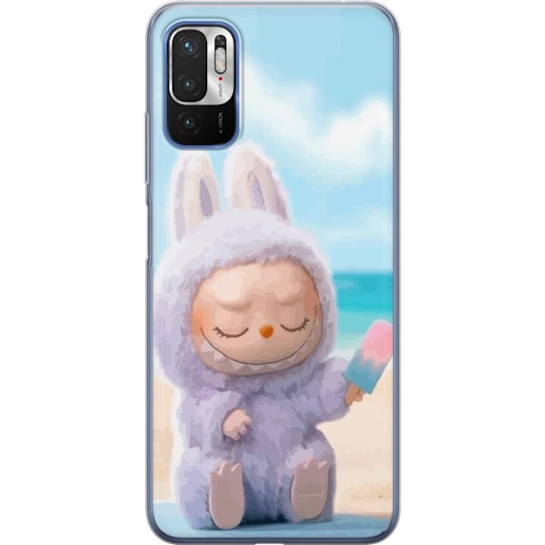 Xiaomi Redmi Note 10 5G Genomskinligt Skal Labubu Pink Mood – Rosa monsterdesign