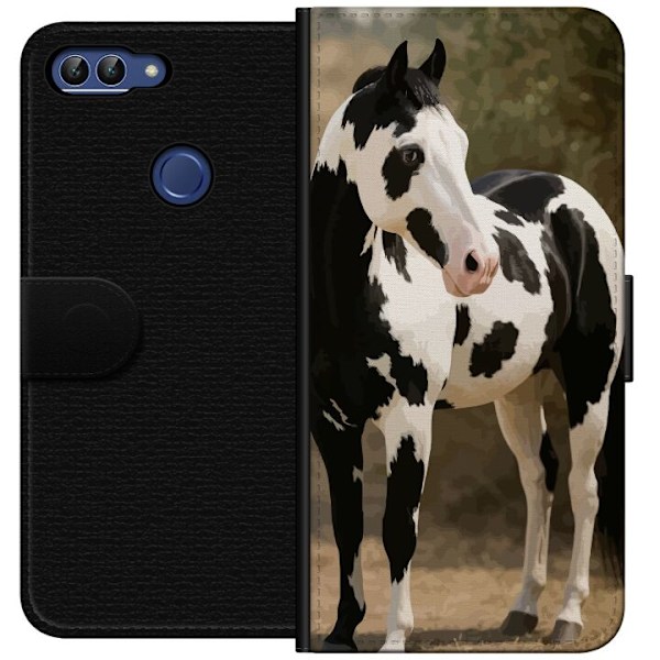 Huawei P smart Plånboksfodral Vacker Häst – elegant illust