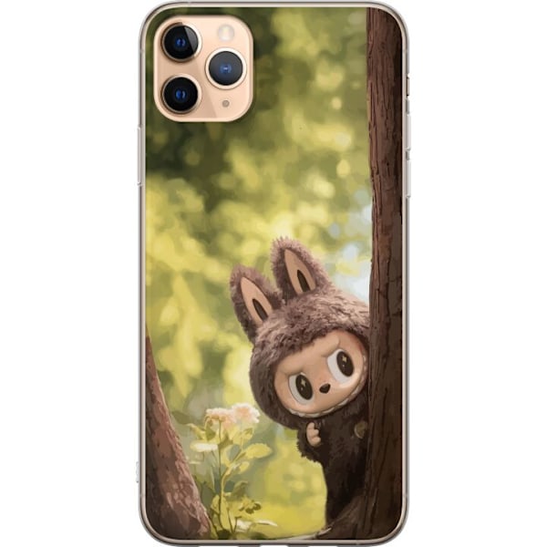 Apple iPhone 11 Pro Max Genomskinligt Skal Labubu Graffiti Vibes – Gatukonst i monsterform
