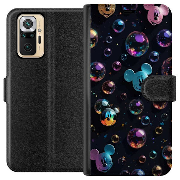 Xiaomi Redmi Note 10 Pro Tegnebogsetui  Mickey Mouse Disney Bobler Design Sjovt Motiv Populær Disneyfigur Tegneserie Børneklassiker