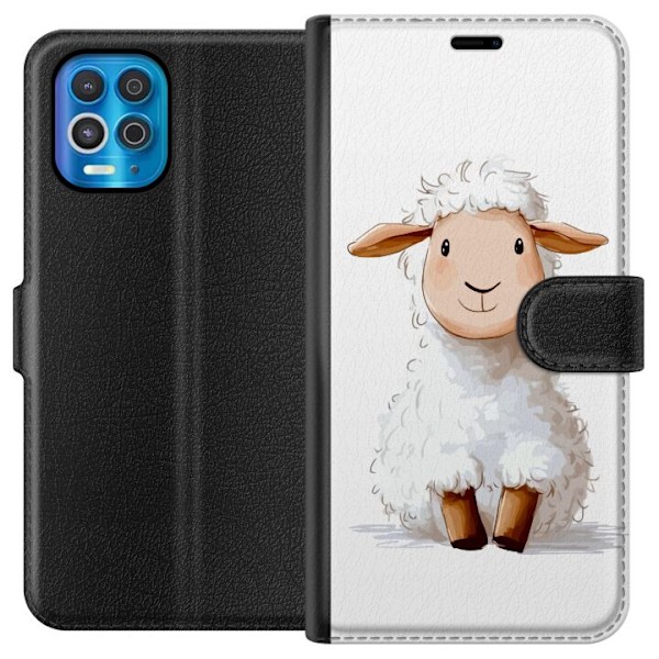 Motorola Edge S Lompakkokotelo Suloinen Lammas - lasten ja vau