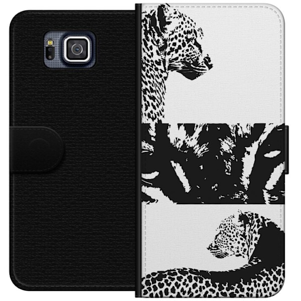 Samsung Galaxy Alpha Tegnebogsetui Leopard Faces