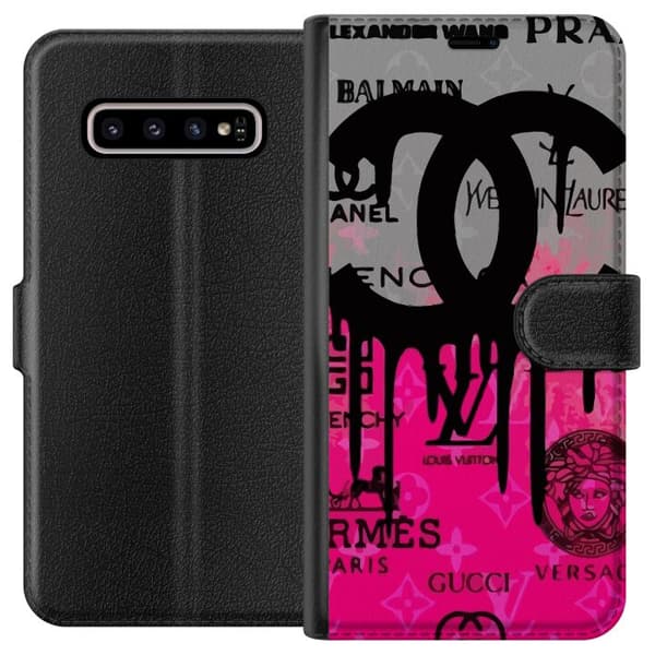 Kompatibelt Lommeboketui til Samsung Galaxy S10+ CC Rosa
