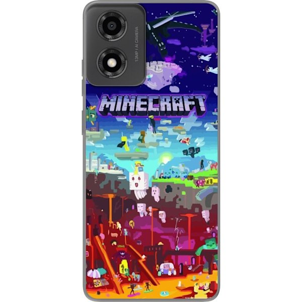 Motorola Moto E14 Genomskinligt Skal Minecraft