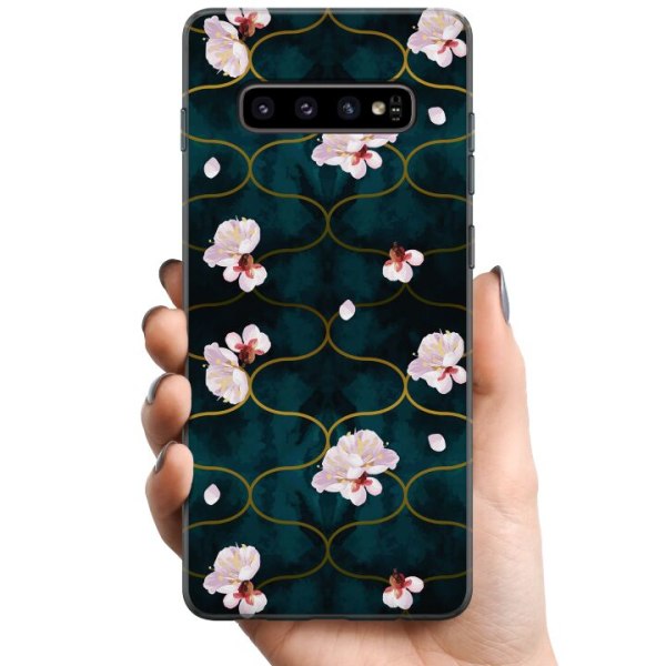 Samsung Galaxy S10+ TPU Mobilcover Blomster